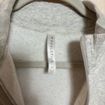 Fabletics  Women's Shirt Knit Quarter‎ Zip Long SLeeve Pullover Cream Size XS Photo 3