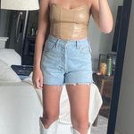 Princess Polly Jessica PU Bustier Tan Photo 0