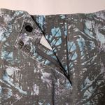 ATM Melillo Abstract Print Ripstop Cotton Skirt Grey Purple Turquoise Camo Sz 6 Blue Photo 12
