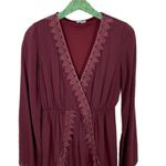 Tobi Romper Medium Burgundy Long Sleeve Flowy Fall Festival Look Photo 1