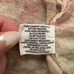 Anthropologie Guinevere cream & pink floral knit open front cardigan sweater, S Photo 7