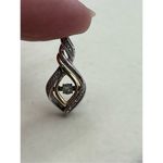OTC Sterling Silver 10K Yellow Gold Diamond Studded Pendant. Photo 7