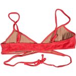 J.Crew Double-string triangle bikini top in terry Pink 2X NWT Photo 1