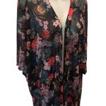 Torrid Sheer Cardigan Sz 1/2 Plus Size Colorful Floral Print Open Concept Midi Photo 1