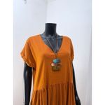 Boho Resin Geometric Pendant Necklace – Triple Color Stack, Adjustable RopeNWT Photo 2