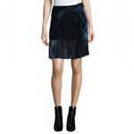 3.1 Phillip Lim  Sapphire Velvet Mini Skirt 4 NWT Pleated Tie Waist Twee Photo 1