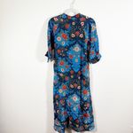 Farm Rio NWT  Arabesque Floral Blue Midi Dress XXS Photo 3