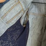 Free People Lace Panel Denim Jacket Jean Jacket Medium Photo 6