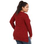 Torrid 2X Sweater Tunic V-Neck Pullover Red Black Slits Modest Preppy Capsule Photo 1