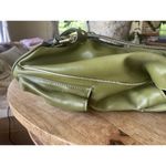 Backpack Mini Women’s Green Simulated Leather Gold Fittings Great Condition Green Photo 6