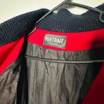 Vintage Portrait Red Wool Blend Sweater Cuff Button Front Jacket Size Medium Photo 2