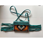 Montana West Teal Turquoise Southwestern Fringe Crossbody Bag Photo 2