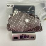 American Eagle women's brown spotted tie v-neck cap sleeve casual cropped shirt Photo 6