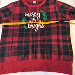 Holiday Time  Ugly Christmas Sweater Women’s  Sz XL Plaid Merry Bright Red Plaid Photo 4
