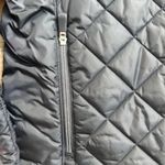 Lands' End  Quilted Jacket Black Blue Trim Full Zip Puffer Coat Photo 4