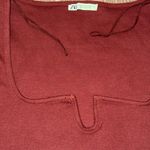 ZARA Brown Burgundy Brick Cropped Ribbed Square Neck Long Sleeve Size Medium Photo 3