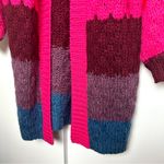 Farm Rio Block Striped Open Cardigan Knit Sweater Photo 8