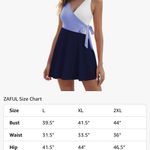 Zaful One Piece Swimdress Swimsuit Color Block V Neck Wrap Tie Side Skirt Size XL Photo 2