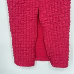 Urban Outfitters  Kimmy Bubble Knit Midi Skirt Pink Crinkle Pull On Size S Photo 7