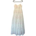 City Studios Floral Embroidered Tulle Bustier Gown Ivory/Pink‎ Prom Formal White Size undefined Photo 3