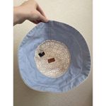 Coach Bucket Hat White Cream w Brown Leather Belt Detailing 100% Cotton Size M/L Photo 7