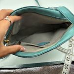 Fossil  Crossbody Sydney Bag‎ Teal Green Leather Purse Adjustable Strap Small Photo 5
