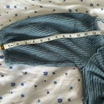 Urban Outfitters Outfitter Medium Powder Blue Twist Cropped Top. Raw Hem. Balloon Sleeves. Photo 5