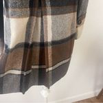 Elevenses Anthropology Peacoat Size Small Plaid Wool Blend Wide Sleeve Photo 7