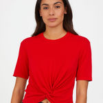 Aritzia Wilfred Free Twist Front Top Red X-Small Photo 0