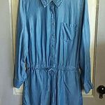 Chelsea and Theodore Long Sleeve Denim Mini Dress Size L Photo 0