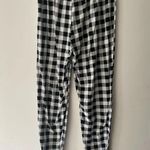 Cynthia Rowley Soft Pajama Black & White Plaid Lounge Joggers Photo 1