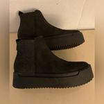 Eileen Fisher  women black leather platform Chelsea boots size 7 Photo 8