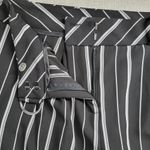 Nine.Eight Womens Pant Size 6 Black White Striped Belted Cropped Career Business Photo 4