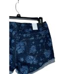 Maurice's  Womens Shorts Floral Stretch Denim Cotton Blend Cuff Raw‎ Hem Blue 5/6 Photo 6