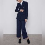 ZARA Cropped 90’s Jeans ZW Premium Dark Wash Wide Leg size 2 Photo 2