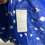 Boden Blue Polka Dot Rae Linen Dress Size 8 Tall Long Photo 3