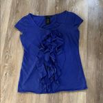 Grace Elements Round Neck Tee with Ruffles EUC Photo 1
