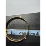 90s Vintage Womens Gold Tone White Studded Bangle Bracelet Minimalist Chic Y2K Photo 4