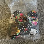 Slinky Brand New  Black Floral Polka Dot Blouse and Pants Business Casual Set L Photo 1