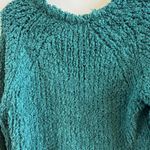 Free People Teal Sand Dune V Neck Sweater Photo 5