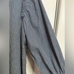 ZARA  floral embroidered Denim balloon sleeve Top Size Xs Photo 6