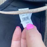 Aerie NWT medium black gold glitter bikini bandeau top swim Photo 3