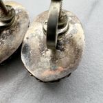 Vintage Alpaca Silver Abalone Shell Screw Back Earrings ✨ Photo 4