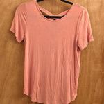 Ambiance pink tee shirt with criss cross details in the back woman’s size small Photo 0