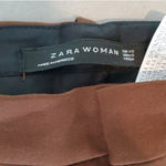 ZARA  Brown High Rise Wide Leg Elegant Pants Photo 3
