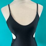 Aerie NWT Shine Rib Voop Cheeky One Piece Swimsuit True Black Beach Surf Size S Photo 3