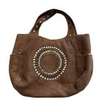 Leather Hobo Bag Brown Studded Boho Shoulder Bag Purse Women's Western Boho Photo 0