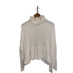 Free People Layer Cake Trapeze Turtleneck Oversize white Sweater cotton Boho Photo 8