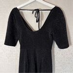 Altar'd State  Glitter Shimmering Black Jumpsuit Party NYE XSmall Photo 3