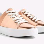 ZARA Two Tone Rose Gold Sneakers Shoes Photo 1